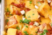 Decadent Garlic Herb Cheesy Potatoes