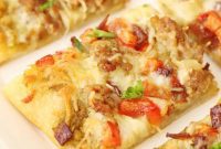 Ultimate Pesto Sausage Flatbread