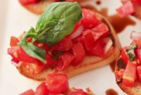 Simple Fresh Tomato Basil Bruschetta