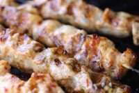 Firecracker Peanut Chicken Skewers