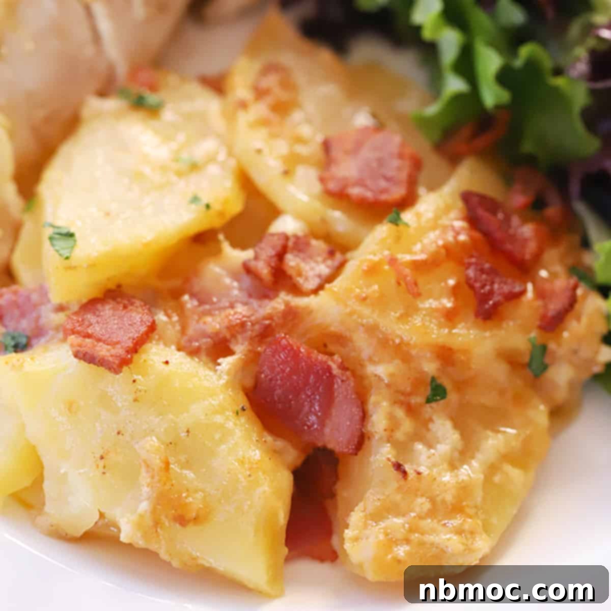 Smoky Bacon Potato Gratin 1 featured 5227