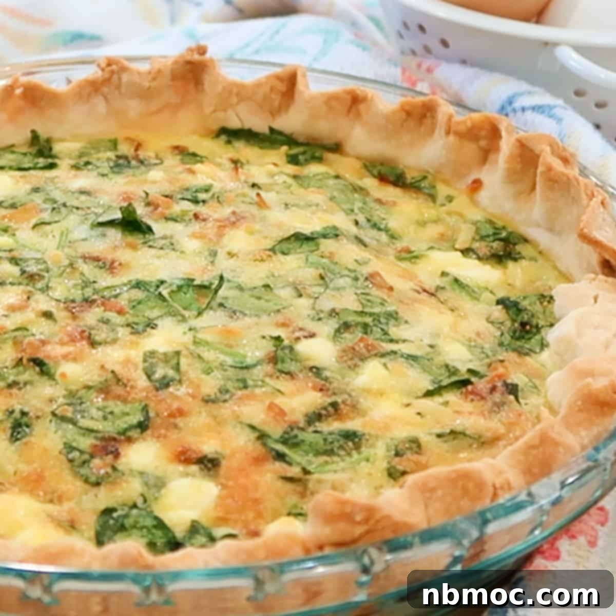 Mediterranean Spinach Feta Quiche 1 featured 8563