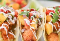Fresh Salmon Tacos with Sweet Peach Salsa
