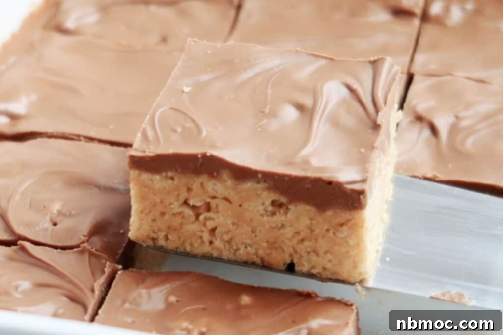 Scotcharoos cookie bars, a delightful no-bake treat.