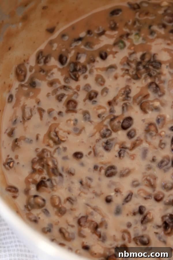 mashed black beans to make refried black beans.