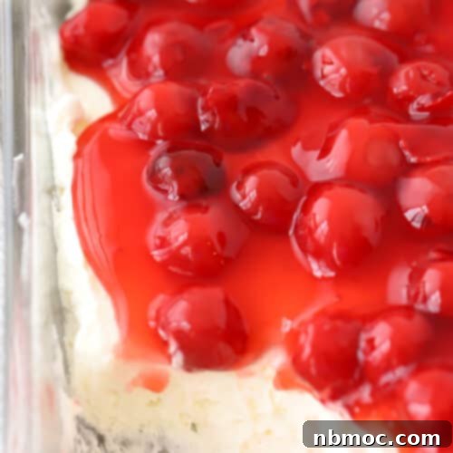 no bake cheesecake dip with cherries on top