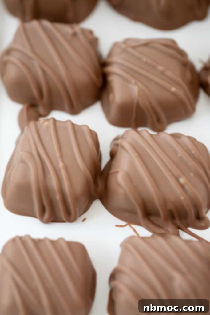 step by step instructions for melting chocolate for dipping candies and more.