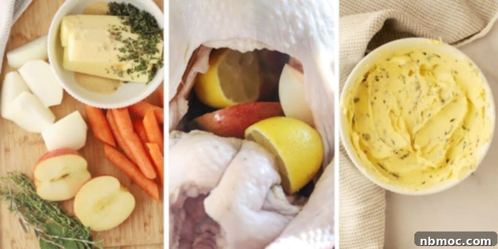 Making the herb butter for this turkey recipe.