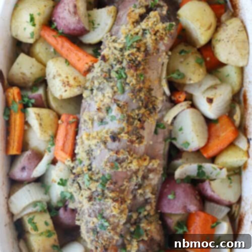 Garlic Herb Pork Tenderloin with Roasted Potatoes 5 pork tenderloin roasted with vwgetables