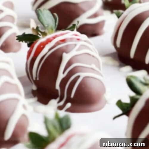 Velvet Berries, Chocolate Embrace 5 chocolate dipped strawberries on a white serving tray