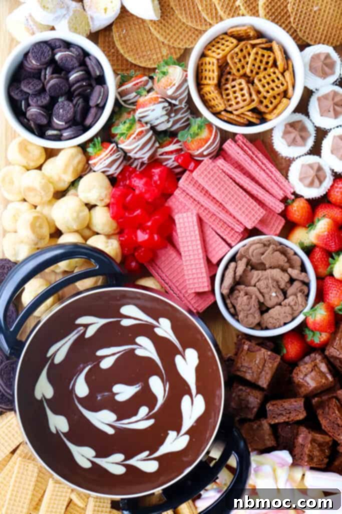 Chocolate Bliss Melt 8 how to make the best chocolate fondue recipe, what to serve with dessert fondue.