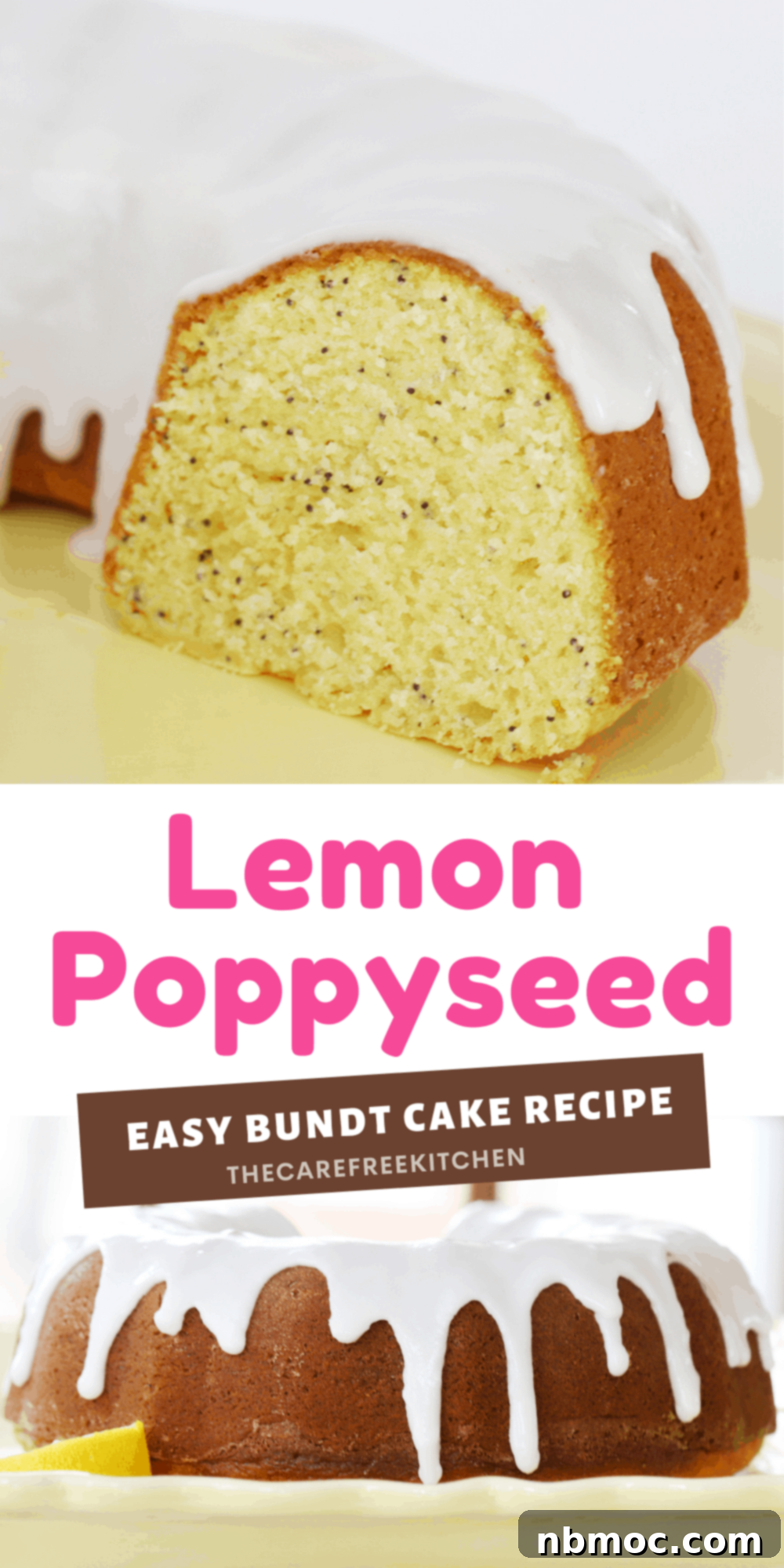  Pinterest pin of lemon poppyseed bundt cake