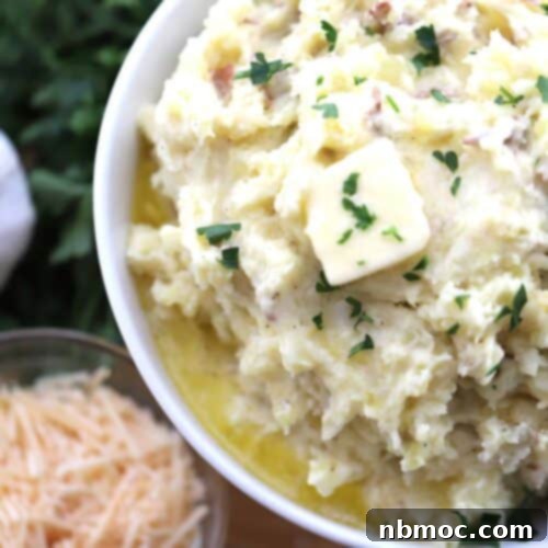 Rustic Garlic Mashed Potatoes