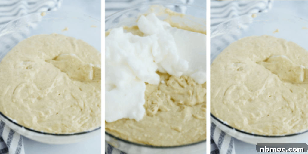 Step-by-step image illustrating how to make easy Belgian waffles at home.