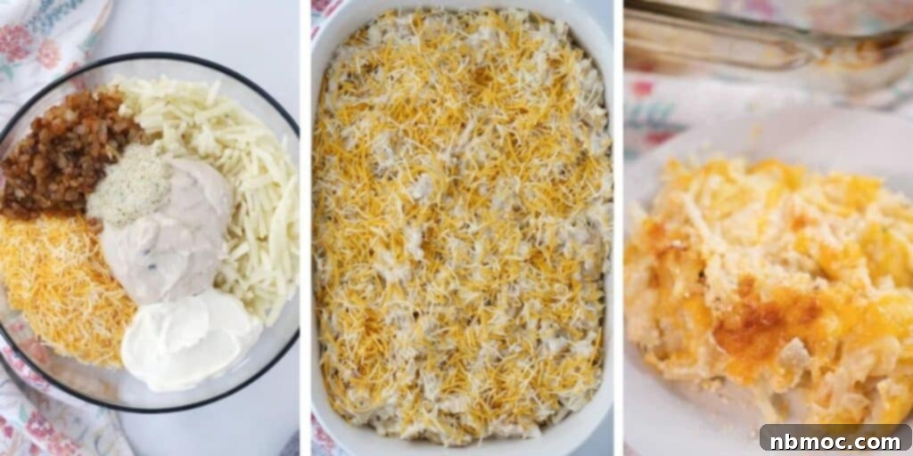 Ultimate Cheesy Potato Bake 3 how to make the best potato casserole, cheesy potatoes recipe, best holiday potato side dish recipe.