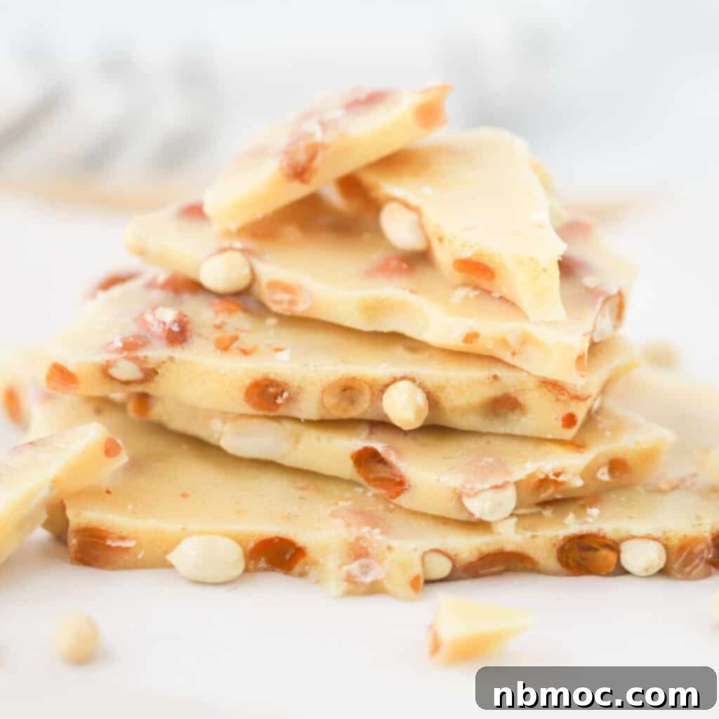 A batch of golden Homemade Peanut Brittle, featuring crunchy peanuts, ready to be enjoyed.