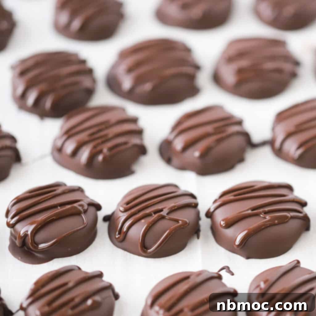 A selection of delicious homemade Peppermint Patties, showcasing an easy and delightful candy recipe.