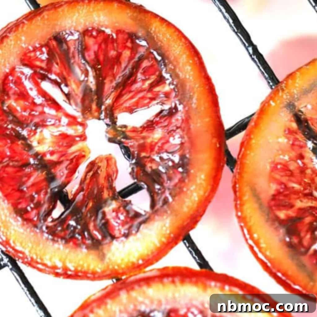 Step-by-step directions on how to create beautiful candied citrus slices.