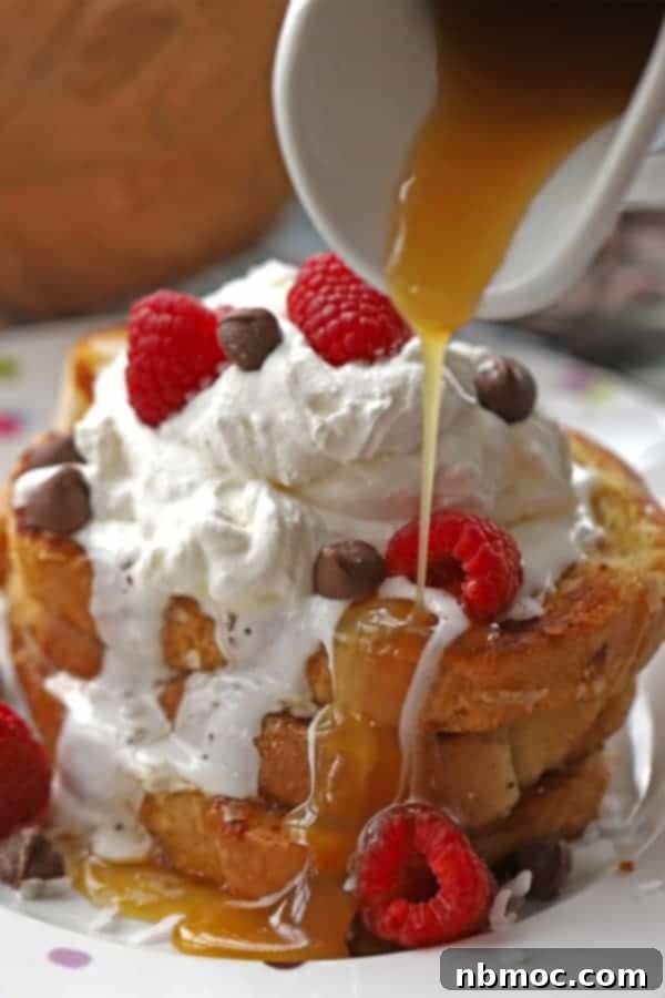 Delicious coconut French toast, topped with shredded coconut, a tropical twist on a classic.