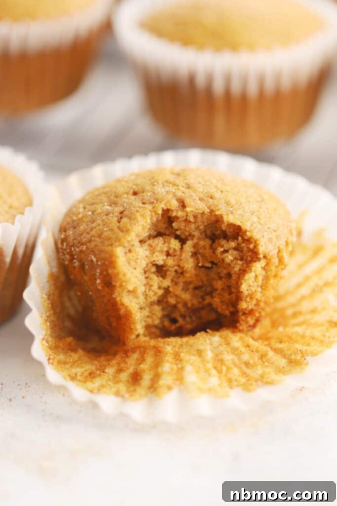 Fluffy applesauce muffins, dusted with cinnamon sugar, a comforting and easy breakfast recipe.