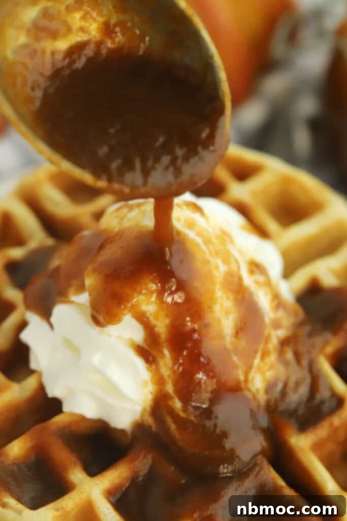 A jar of pumpkin spice syrup, perfect for fall beverages and breakfast items.
