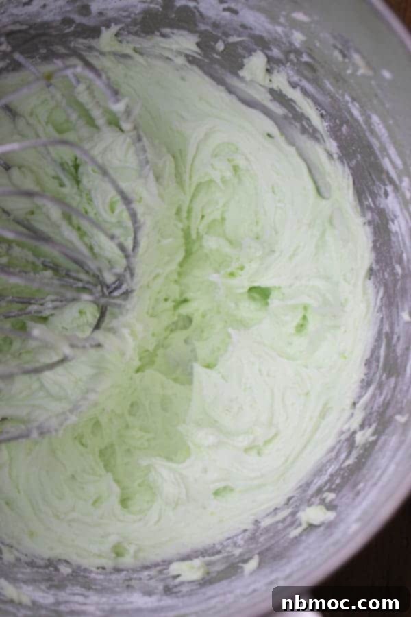 Coconut Lime Buttercream Frosting Ready for Sugar Cookie Bars