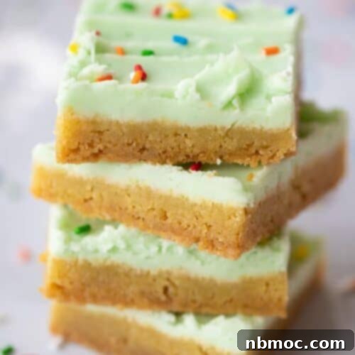 Cookie bars with lime coconut buttercream frosting