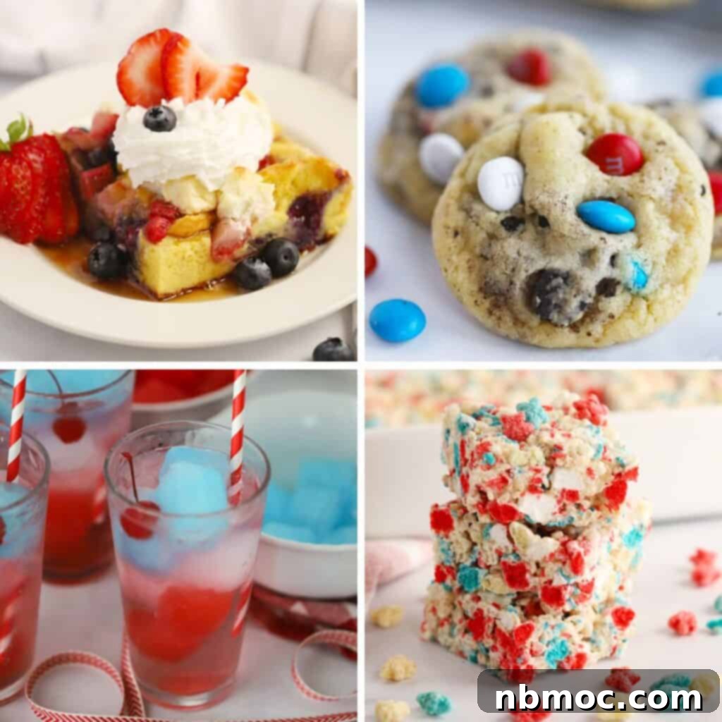 A vibrant selection of the best red, white, and blue recipes for patriotic holidays.