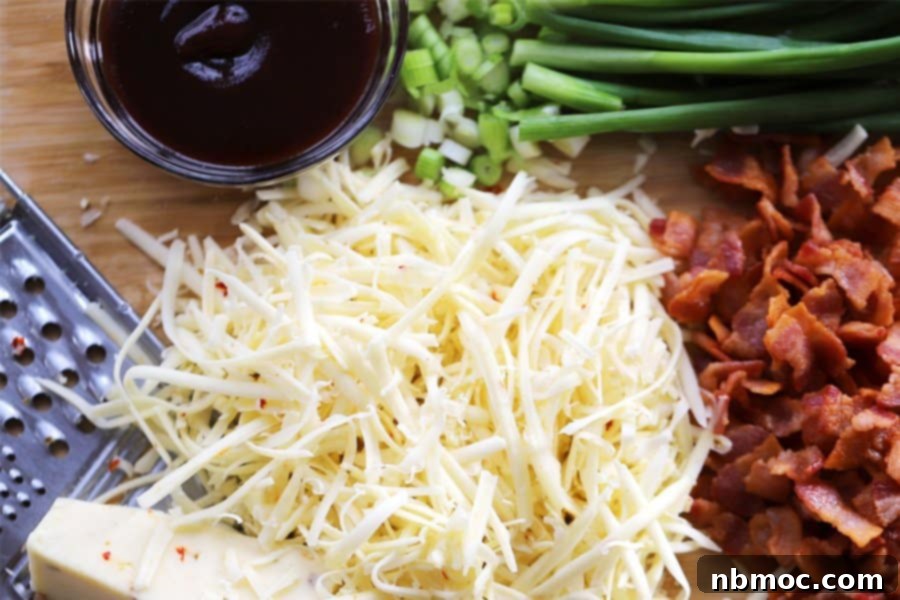 Ingredients for Monterey Chicken laid out on a countertop.