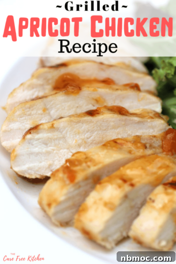 pinterest image for apricot chicken marinade