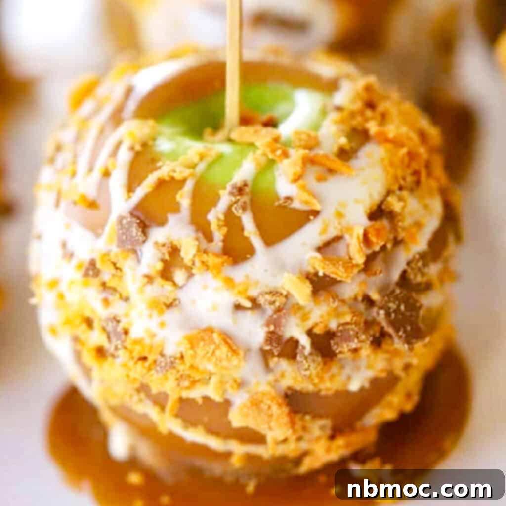 21+ Decadent Caramel Dessert Recipes 15 A beautifully crafted homemade caramel apple, ready to be enjoyed.