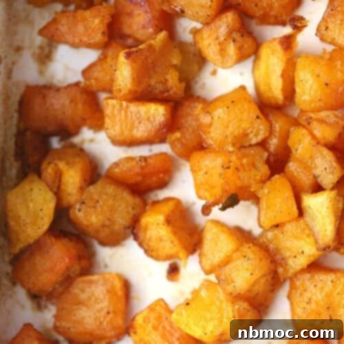 Golden Roasted Squash 5 Oven roasted squash in a baking dish