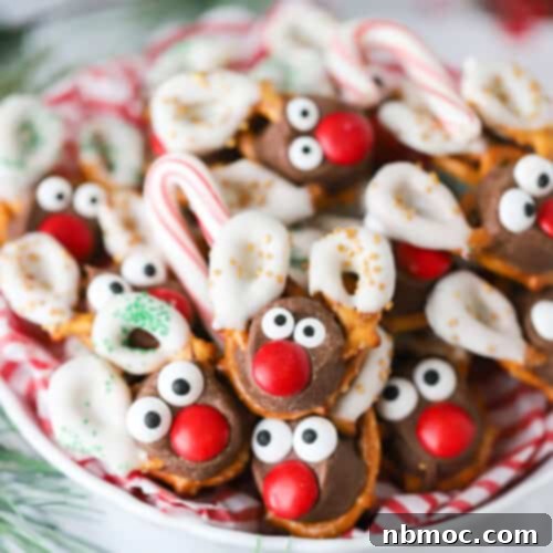 Holiday Antler Pretzels 6 Pretzel Reindeer Treats