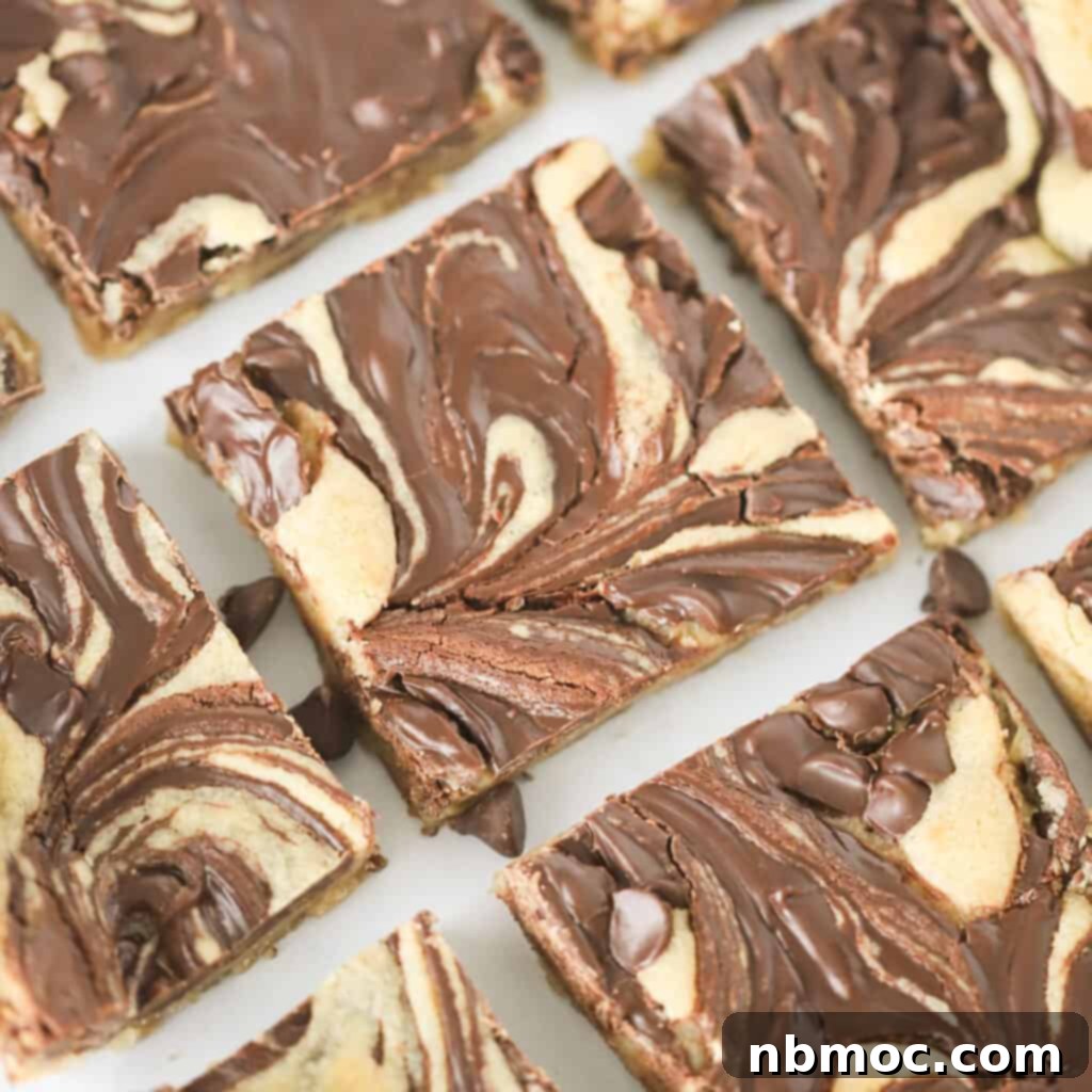 chocolate swirl cookie bar recipe