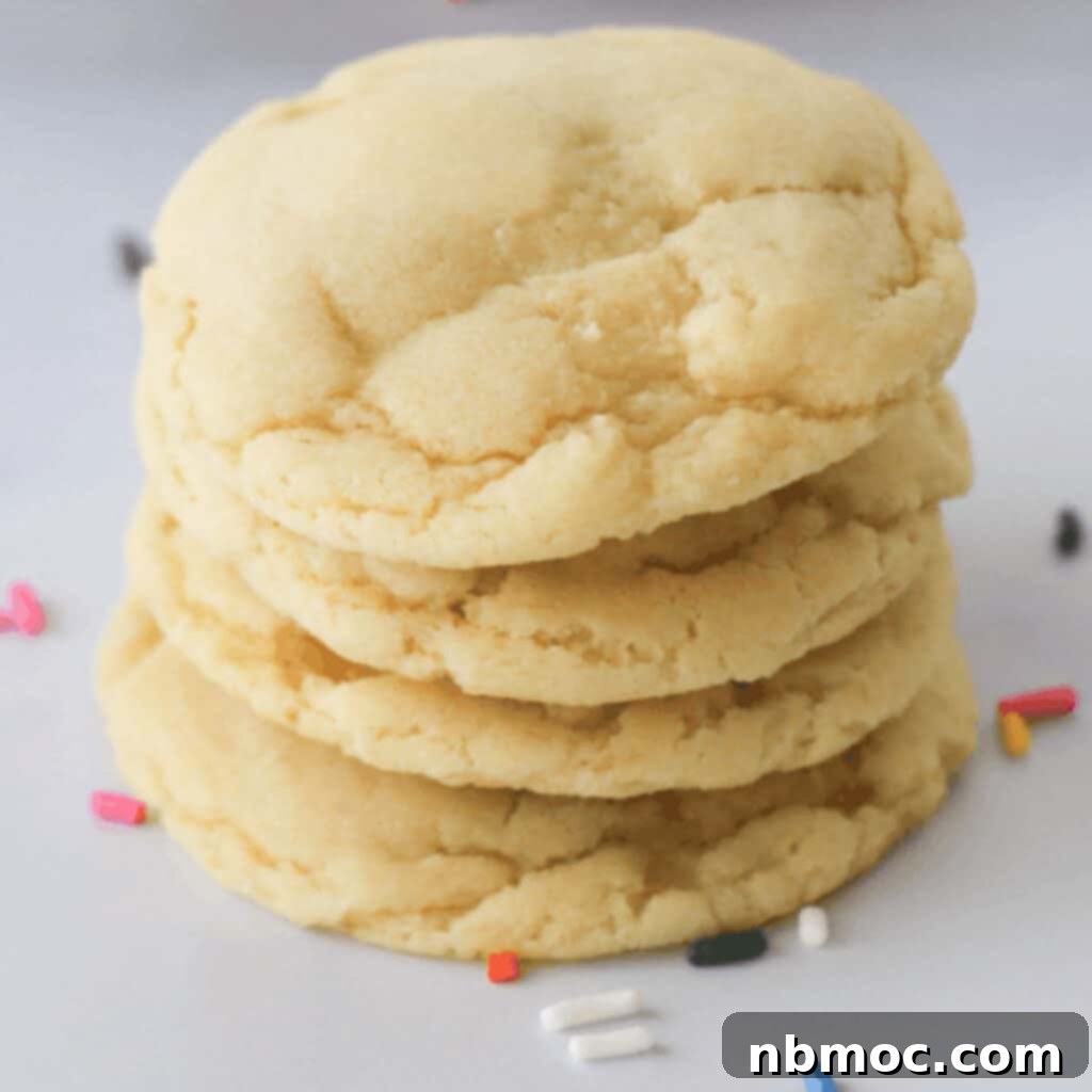 chewy sugar cookies, how to make drop sugar cookies soft