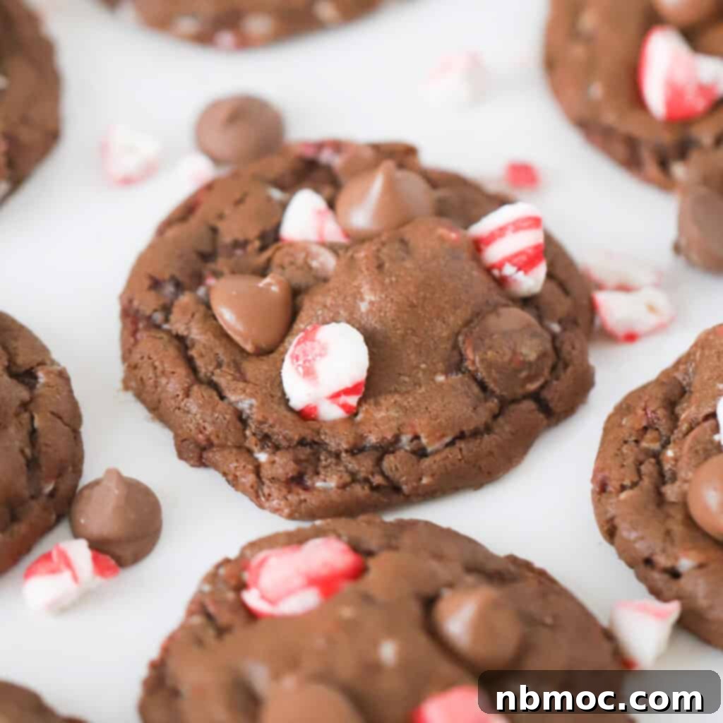 chocolate candy cane cookie recipe