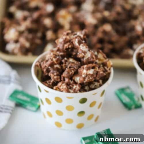 how to make mint chocolate popcorn recipe
