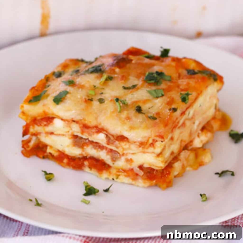 Valentines Day Dinner Inspiration 9 A close-up of a steaming tray of rich Homemade Lasagna, layered with meat and cheese, a perfect comfort food for Valentine's Day.