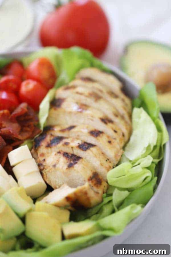 grilled chicken BLT salad recipe, best lettuce salad recipes with grilled chicken.