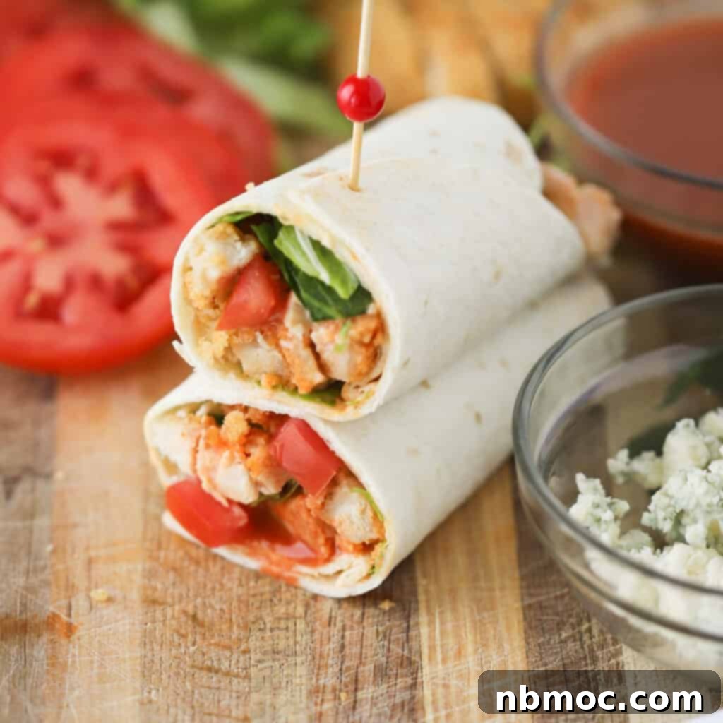 Zesty Buffalo Chicken Roll-Up 2 how to make the best buffalo chicken wrap recipe.