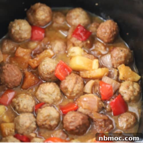 how to make Sweet and Sour Meatballs in crockpot recipe. easy dinner idea.