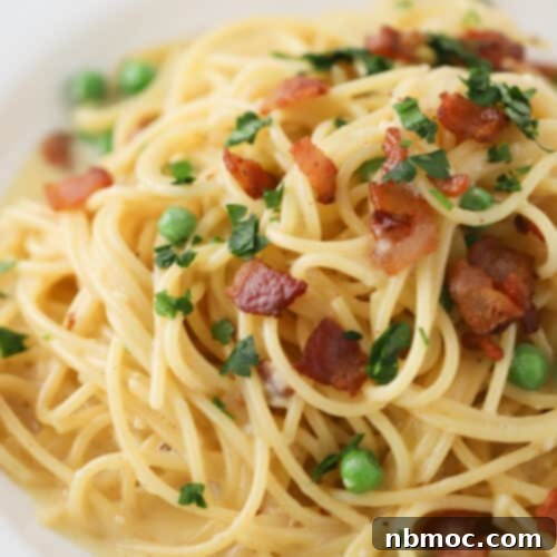spaghetti carbonara, easy pasta dinfer recipe