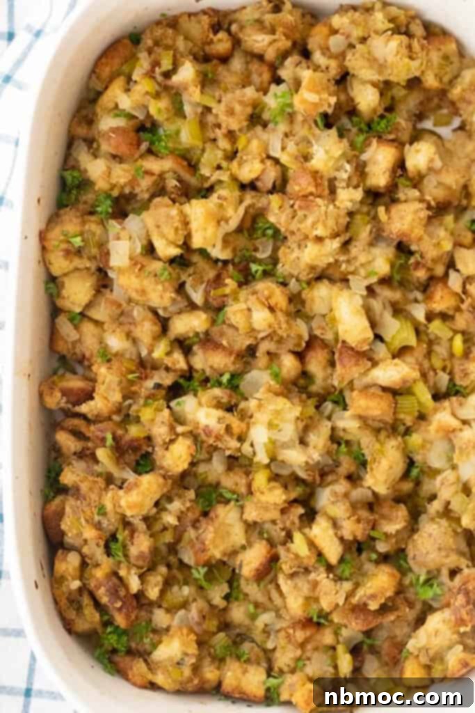 classic stuffing recipe, how to make turkey stuffing for your holiday dinner. 
