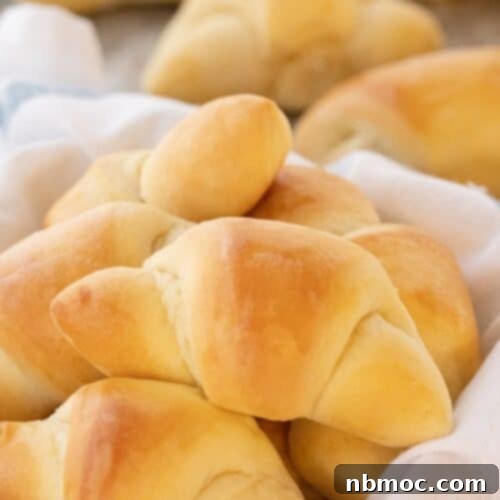 Fluffy Homemade Crescent Rolls 6 Homemade Crescent Rolls in a bowl
