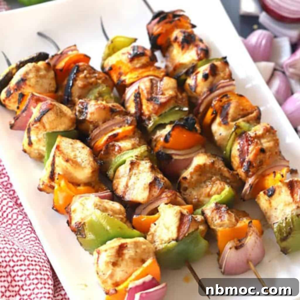 Healthy southwest Chicken shish kabobs