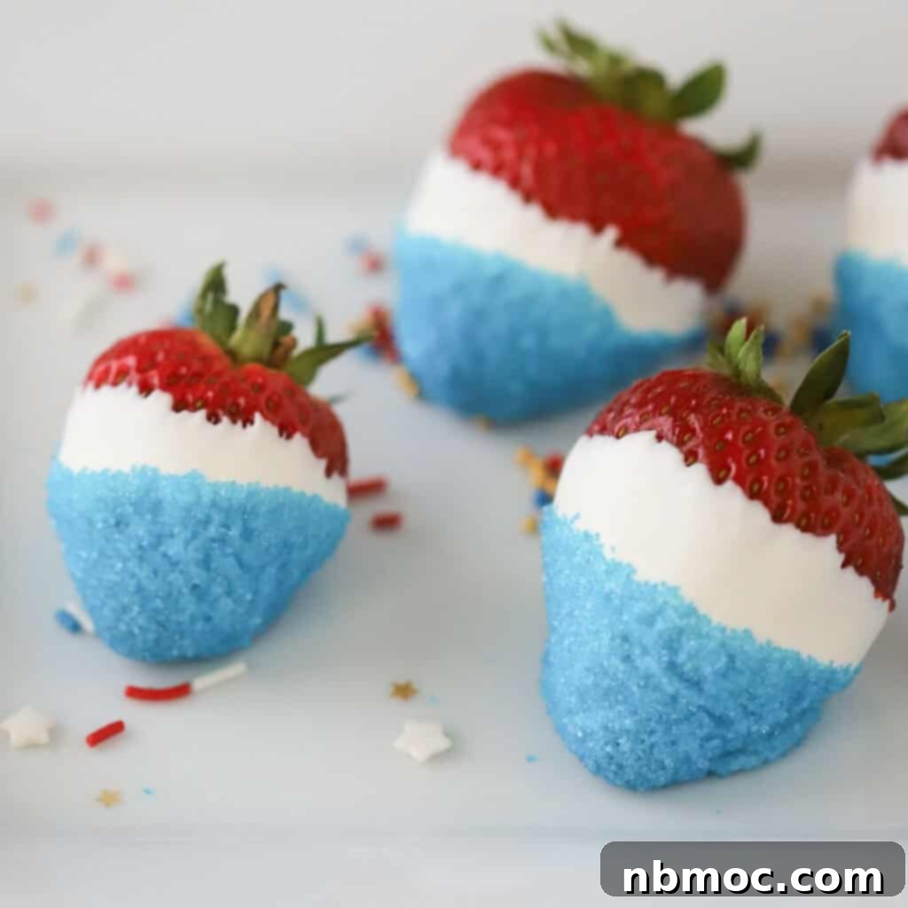 how to make red white and blue strawberries for 4th of july