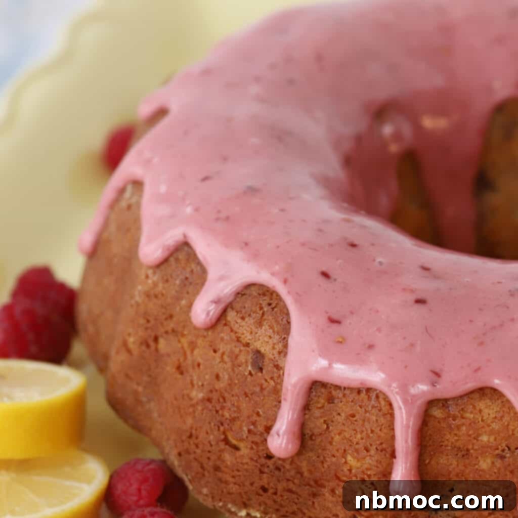 Zesty Lemon Treats 17 lemon bund cake with raspberries