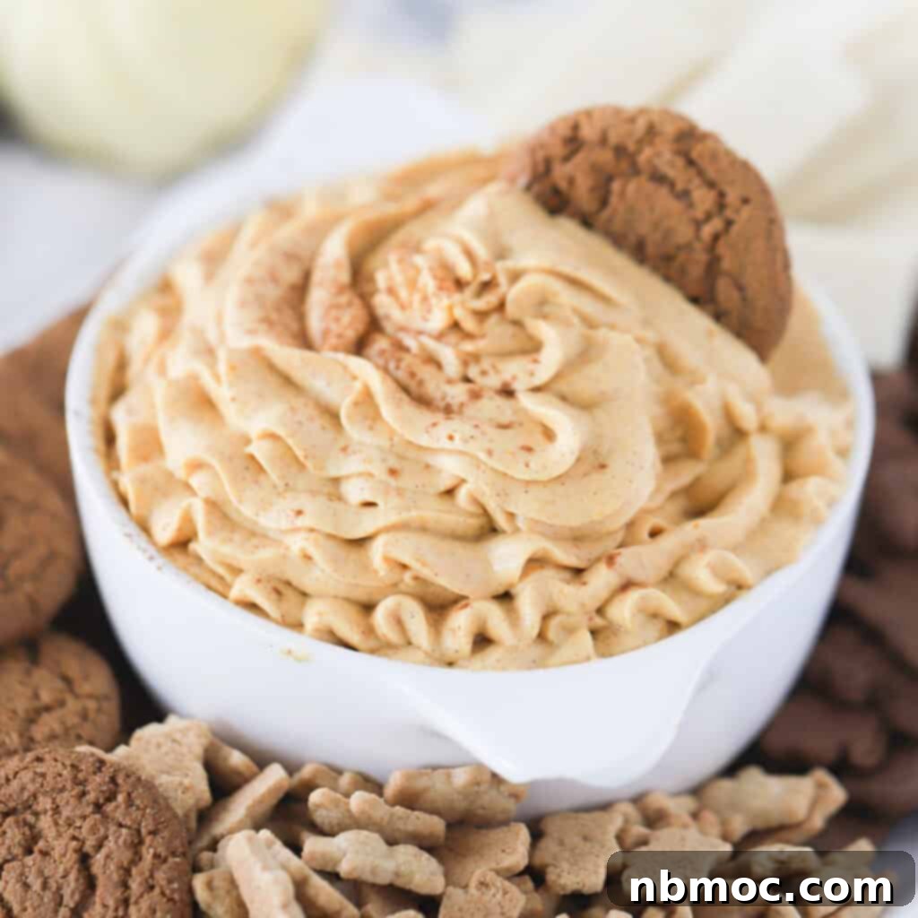 Irresistible Pumpkin Delights 25 Pumpkin fluff in a white bowl with sweet crackers on a tray.