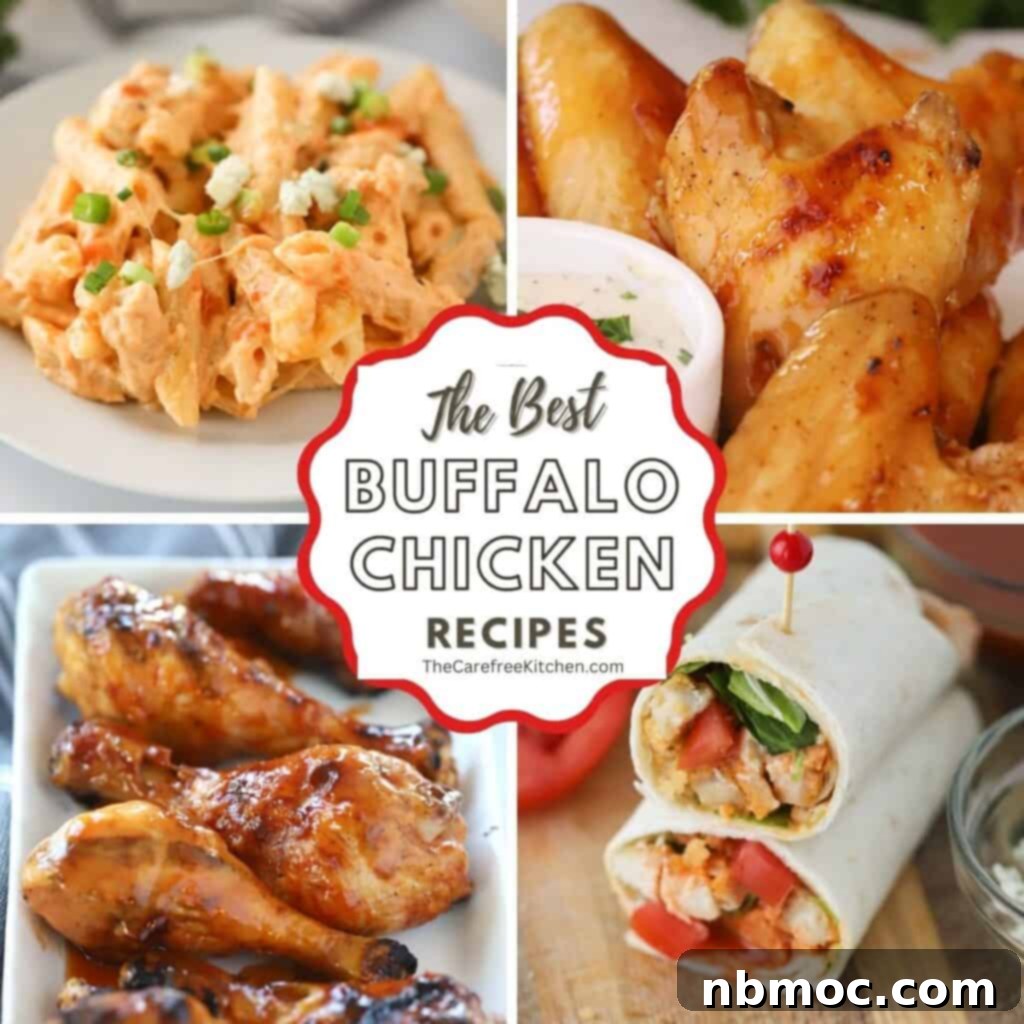 Ultimate Buffalo Chicken Dishes 2 A vibrant platter showcasing an array of the best buffalo chicken recipes, perfect for game day or any spicy food lover.