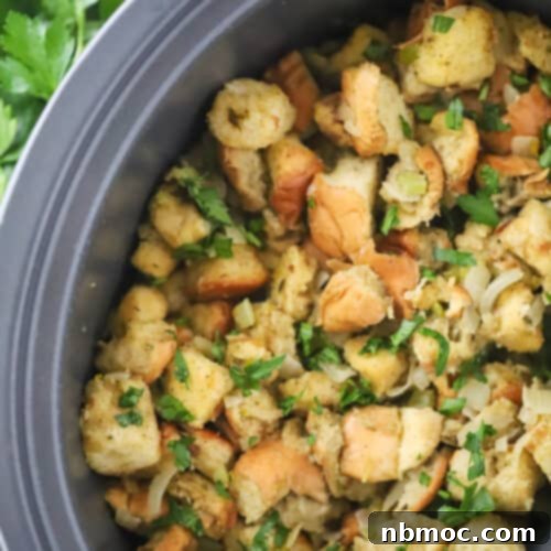 Set-It-and-Forget-It Stuffing 6 Slow Cooker Stuffing close-up